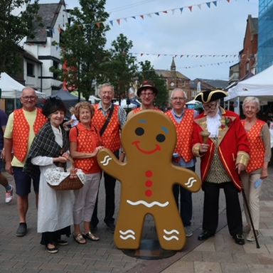 OCP volunteers and Town Crier